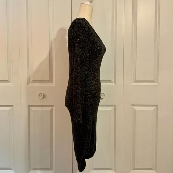 Sunday in Brooklyn Grey Bodycon Long Sleeve Stretch Tulip Hem Dress Small - Picture 4 of 9